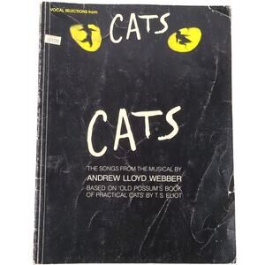 Cats Piano Vocal Selections Song Book Andrew Lloyd Webber Musical 1981 Vintage